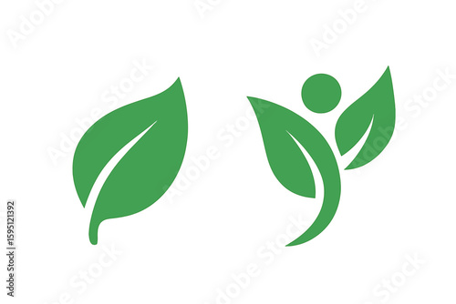 Guarantee icons set for plastic free and BPA free products, featuring creative labels with green leaves for ecology and nature protection