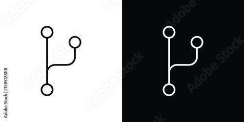 Version control icon in simple linear style.