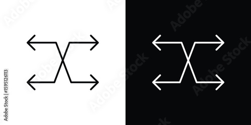 Versatile icon in simple linear style.