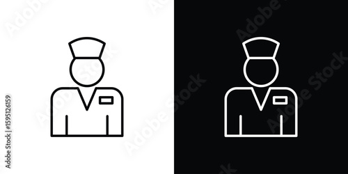 Valet icon in simple linear style.