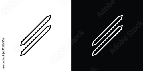 Toothpick icon in simple linear style.