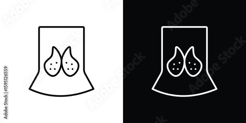 Thyroid icon in simple linear style.