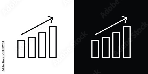 Stagflation icon in simple linear style.