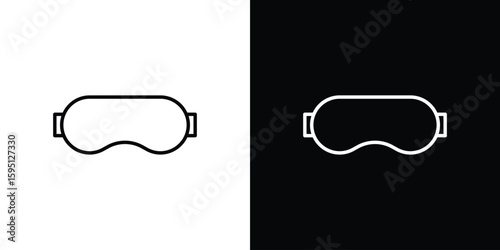 Snow Goggle icon in simple linear style.