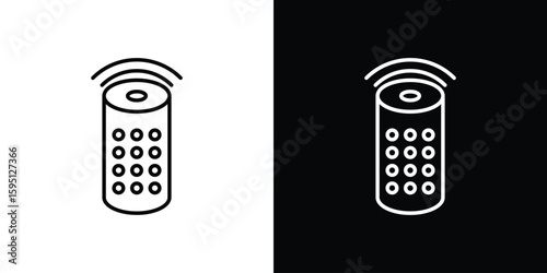 Smart speaker icon in simple linear style.