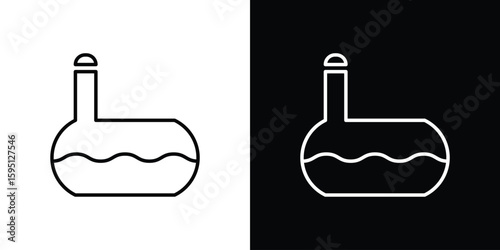 Sewerage tank icon in simple linear style.