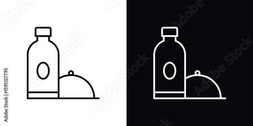 Room service icon in simple linear style.