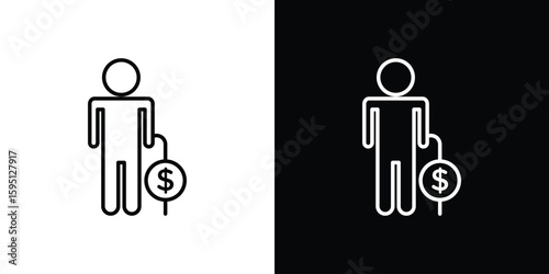 Retirement icon in simple linear style.