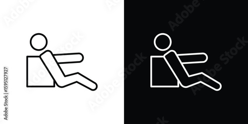 Resting icon in simple linear style.