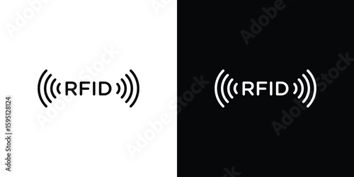 RFID icon in simple linear style.