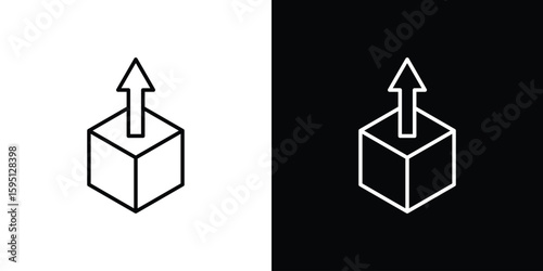 Product release icon in simple linear style.