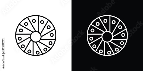 Perpetual motion icon in simple linear style.