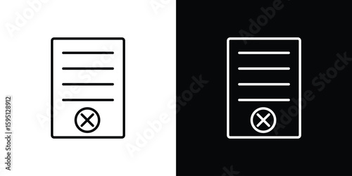 Paperless icon in simple linear style.