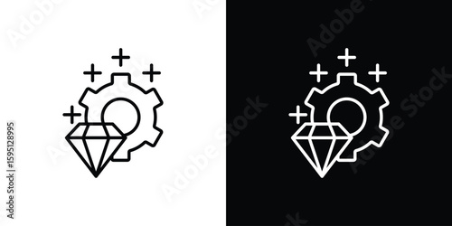 Operational excellence icon in simple linear style.