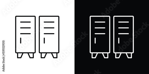 Locker icon in simple linear style.