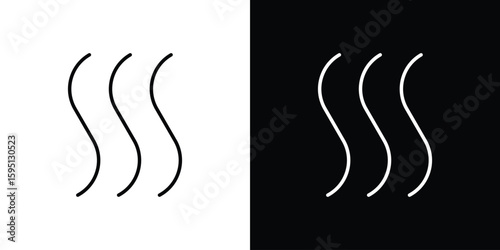 Hot icon in simple linear style.