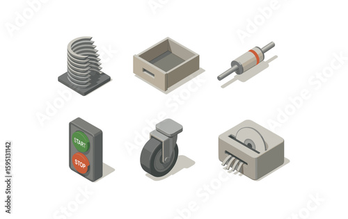icon micro cut blade , pull out drawer, thermal cutoff fuse, start stop sensor, caster wheels, CD shred slot , , , , isolated