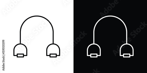 Exercise bands icon in simple linear style.