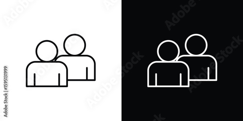 Demographics icon in simple linear style.