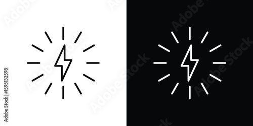 Conflict icon in simple linear style.