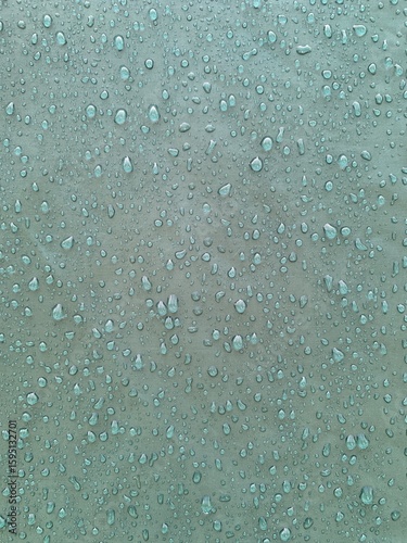 Water Droplets on Waterproof Fabric Texture