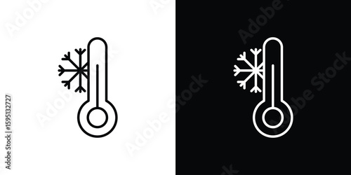 Cold icon in simple linear style.
