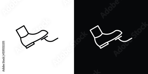 car pedal icon in simple linear style.