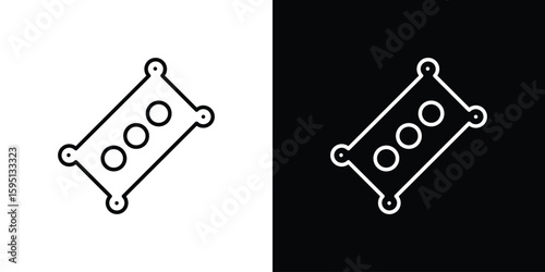 Car gasket icon in simple linear style.