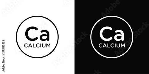 Calcium icon in simple linear style.
