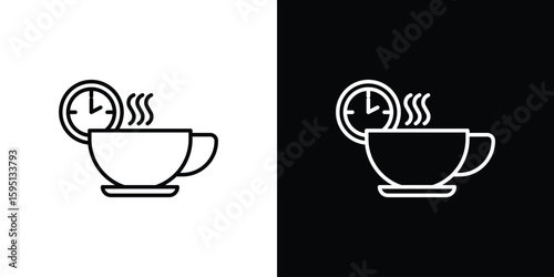 Break icon in simple linear style.