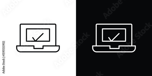 Bounce rate icon in simple linear style.