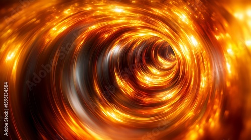 Fiery vortex tunnel of light and energy.