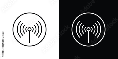 Antenna icon elements. A modern flat and line icons set