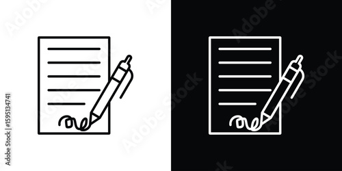Agreement icon in simple linear style.
