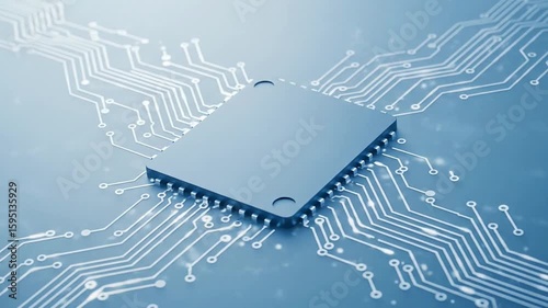 Close-up of a central processing unit with intricate circuit board connections, showcasing technology.
