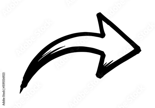 Curved Hand Drawn Arrow
