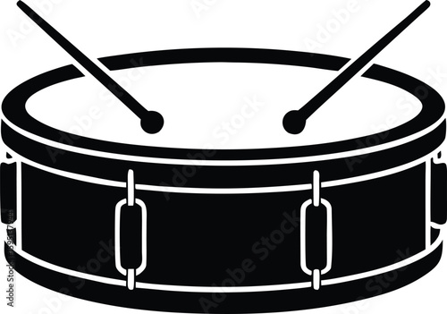 snare drumsticks silhouette vector icon design