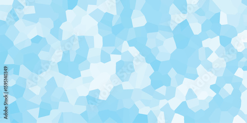 A seamless textured digital illustration of a crystalline structure featuring shades of blue and white creating a mosaic pattern and a visually engaging surface.
