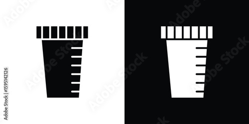 Urine test icon vector, solid illustration, pictogram set.