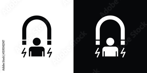 User engagement icon vector, solid illustration, pictogram set.