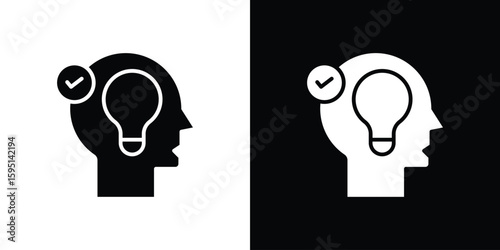 Understand icon vector, solid illustration, pictogram set.