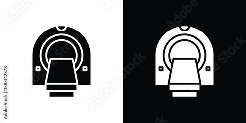 Tomography icon vector, solid illustration, pictogram set.