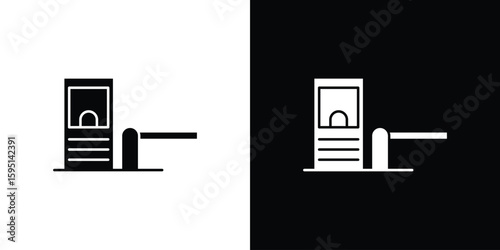 Toll road icon vector, solid illustration, pictogram set.