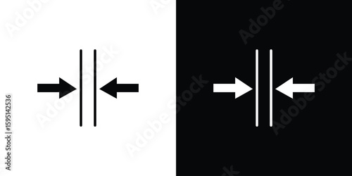 Thickness icon vector, solid illustration, pictogram set.