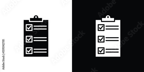 Survey icon vector, solid illustration, pictogram set.