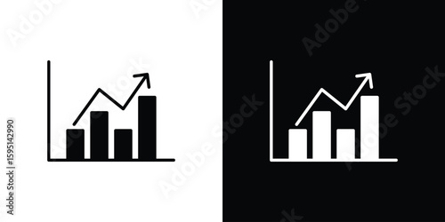Stagflation icon vector, solid illustration, pictogram set.
