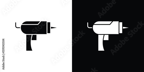 Sealants gun icon vector, solid illustration, pictogram set.