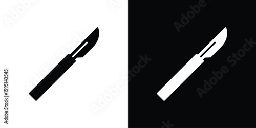 Scalpel icon vector, solid illustration, pictogram set.