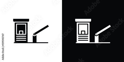 Road toll icon vector, solid illustration, pictogram set.