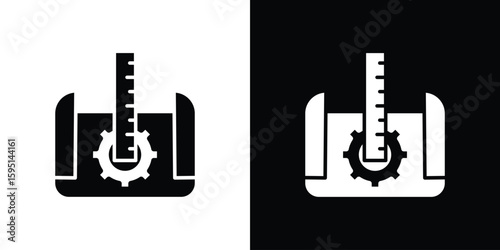 Prototyping icon vector, solid illustration, pictogram set.